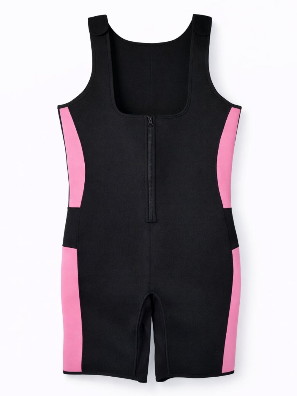 Neoprene Sauna Suit Women 2XL Black Pink Zip Front Workout Shaper